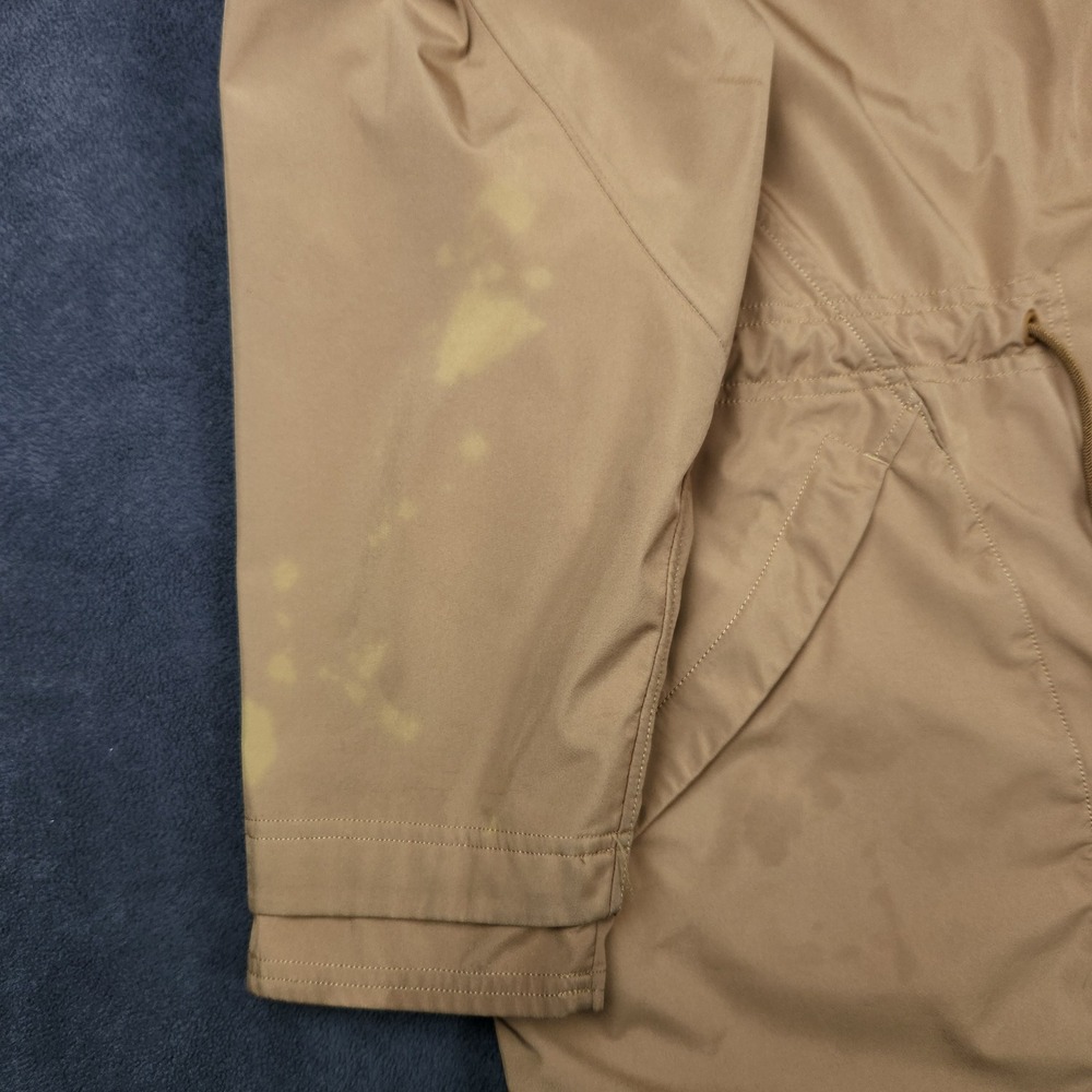 Lululemon Relaxed Fit Rain Shell Jacket Womens Medium Beige Drawstring FLAWS - Picture 3 of 15